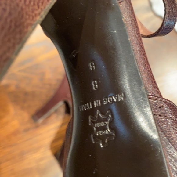 Nanette Lepore platform brown heels wirh a bow size 8 B worn once euc - Picture 6 of 6